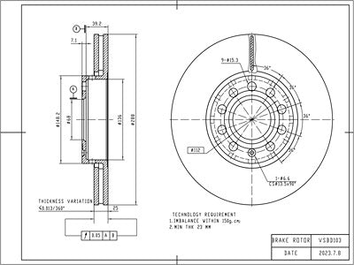 Brake Disc - VSBD103