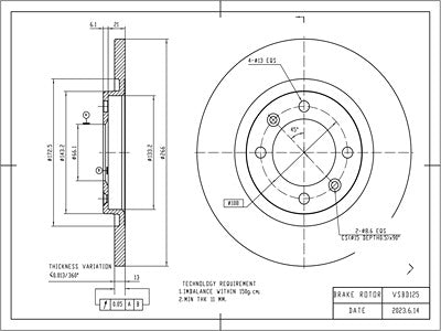 Brake Disc - VSBD125