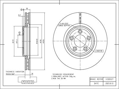 Brake Disc - VSBD127