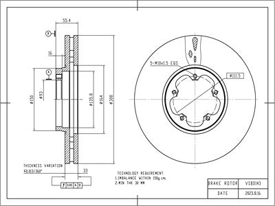 Brake Disc - VSBD143