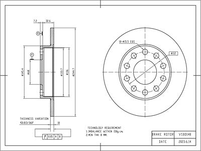 Brake Disc - VSBD148