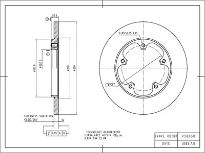 Brake Disc - VSBD240