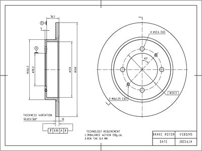 Brake Disc - VSBD245
