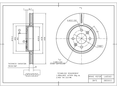 Brake Disc - VSBD417