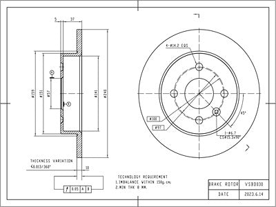 Brake Disc - VSBD030