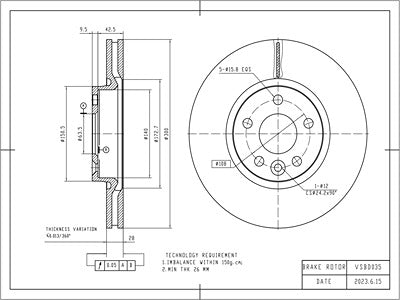 Brake Disc - VSBD035