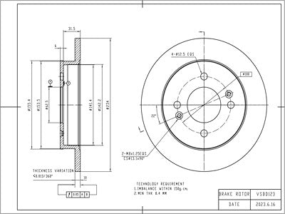Brake Disc - VSBD123
