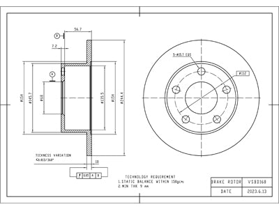Brake Disc - VSBD168