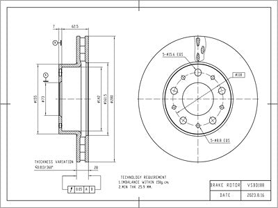 Brake Disc - VSBD188
