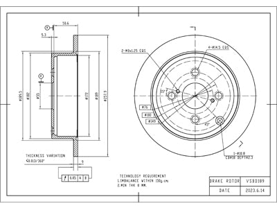 Brake Disc - VSBD189