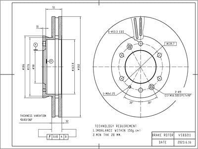 Brake Disc - VSBD211