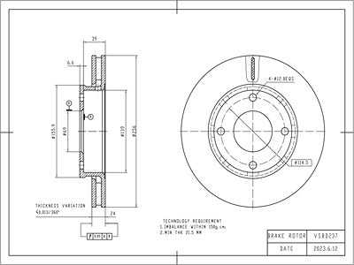 Brake Disc - VSBD237