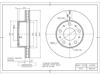 Brake Disc - VSBD364