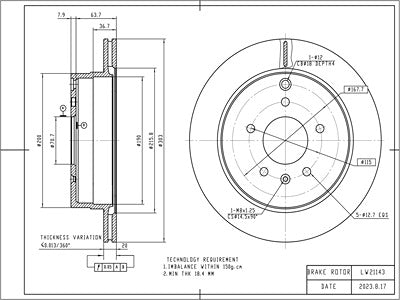Brake Disc - VSBD405